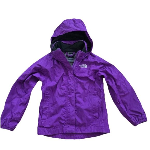 The North Face Girl Purple RainCoat Zip Hook jacket Hyvent 5 Years A001042 - Picture 1 of 12